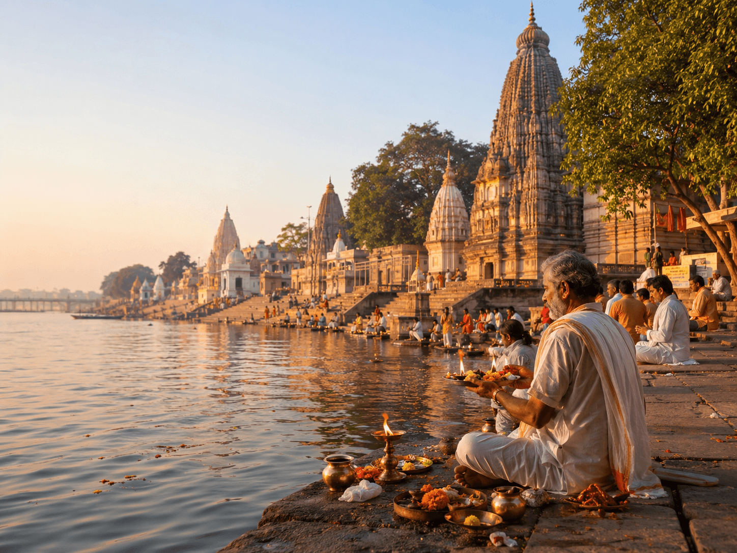 Sacred river ghat