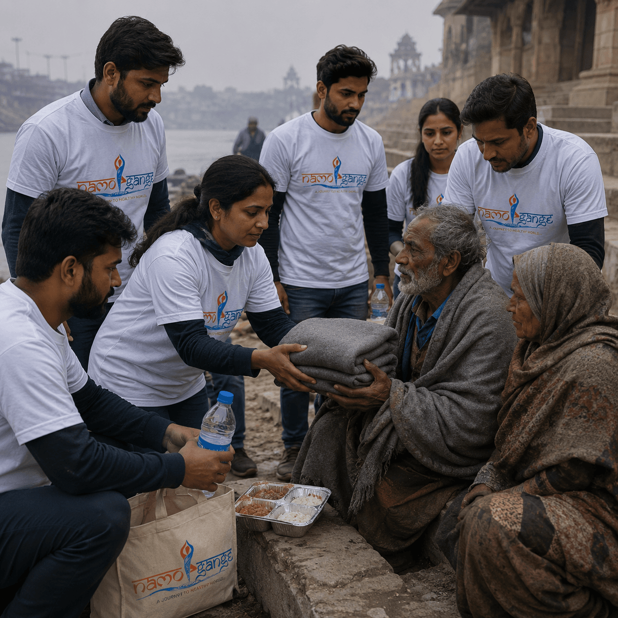 Moksha Sewa team helping community